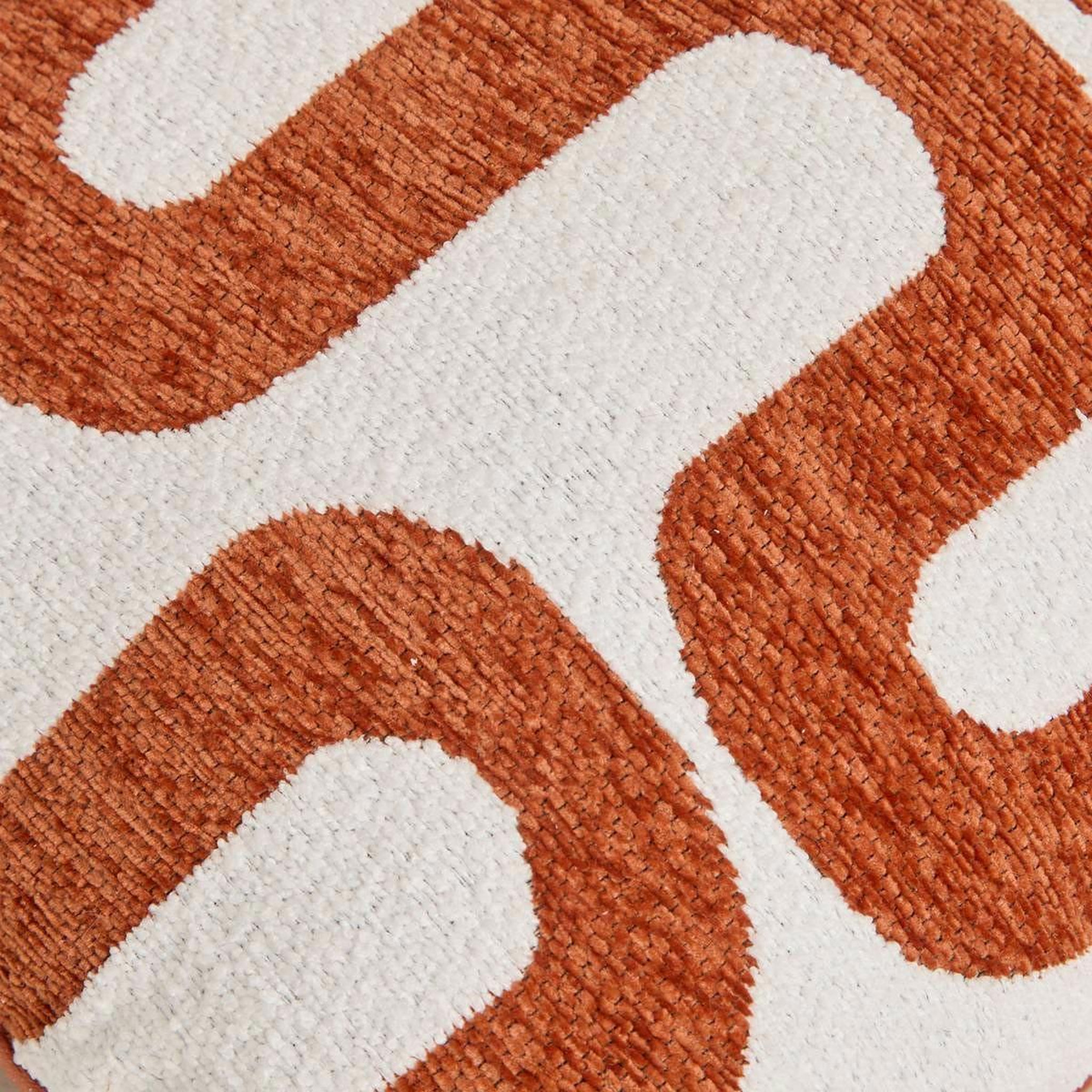 Voir la diapositive 4 : ATMOSPHERA Coussin déco chenille  safina  40x40cm ambre