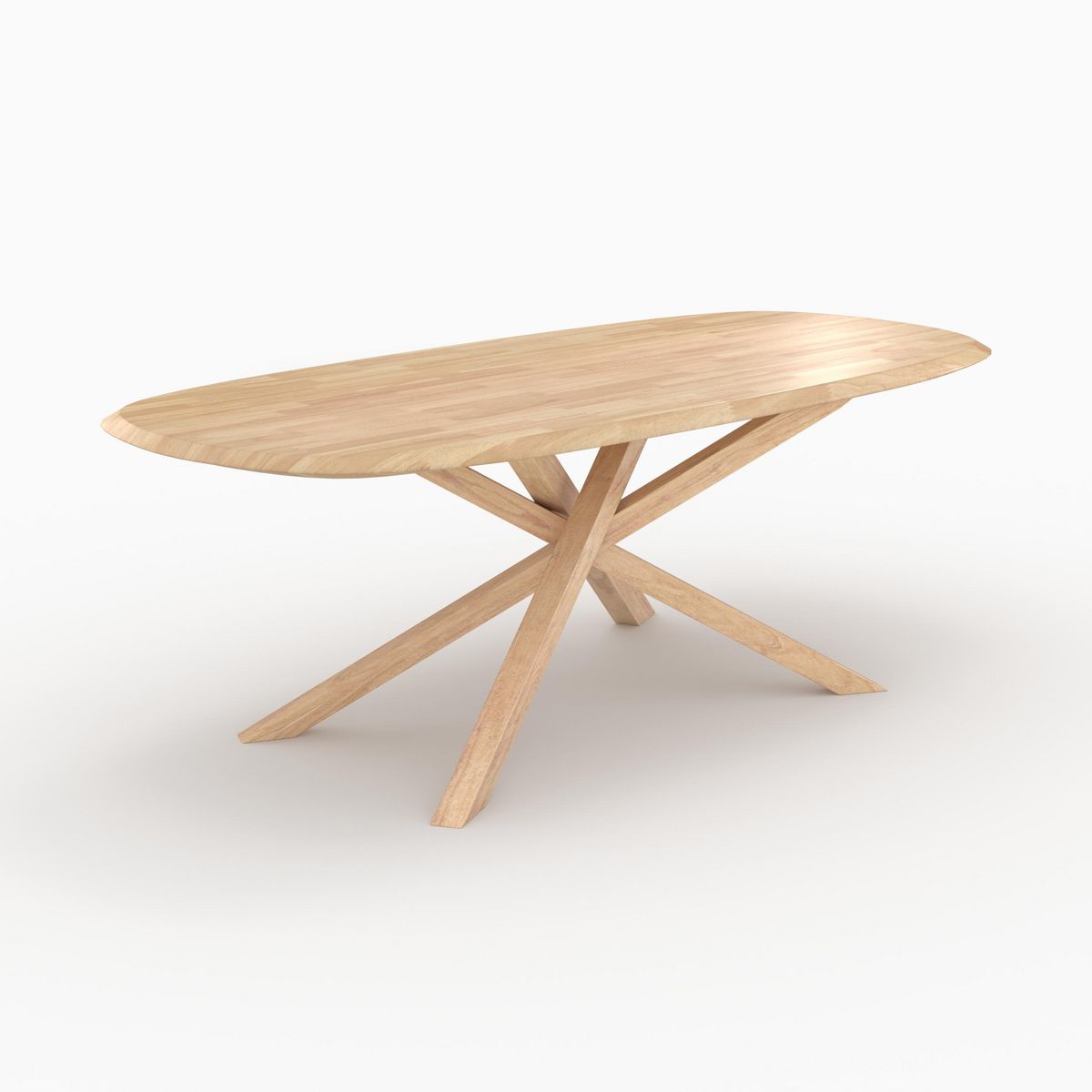 Rendez vous déco Table rectangulaire en bois d'hévéa massif foncé 10 personnes - Aladin