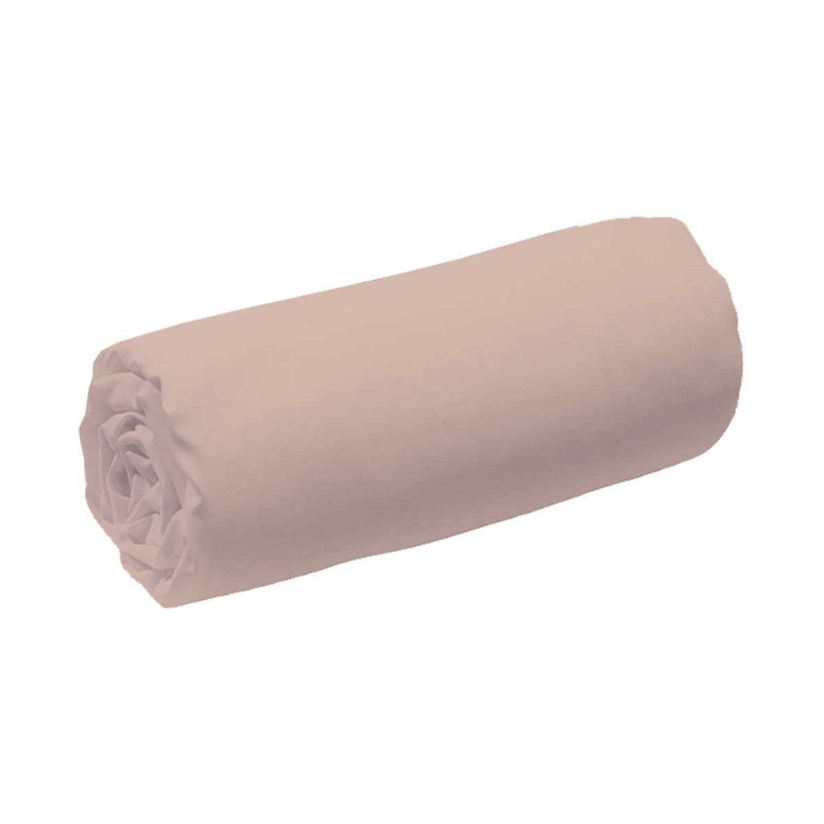 Drap housse uni en satin de coton 70 fils 