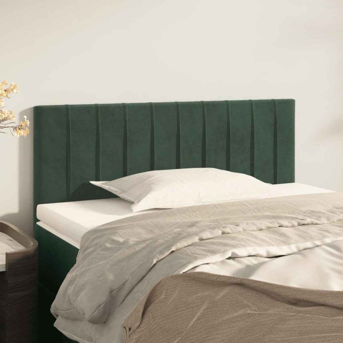 VIDAXL Tete de lit Vert fonce 80x5x78/88 cm Velours