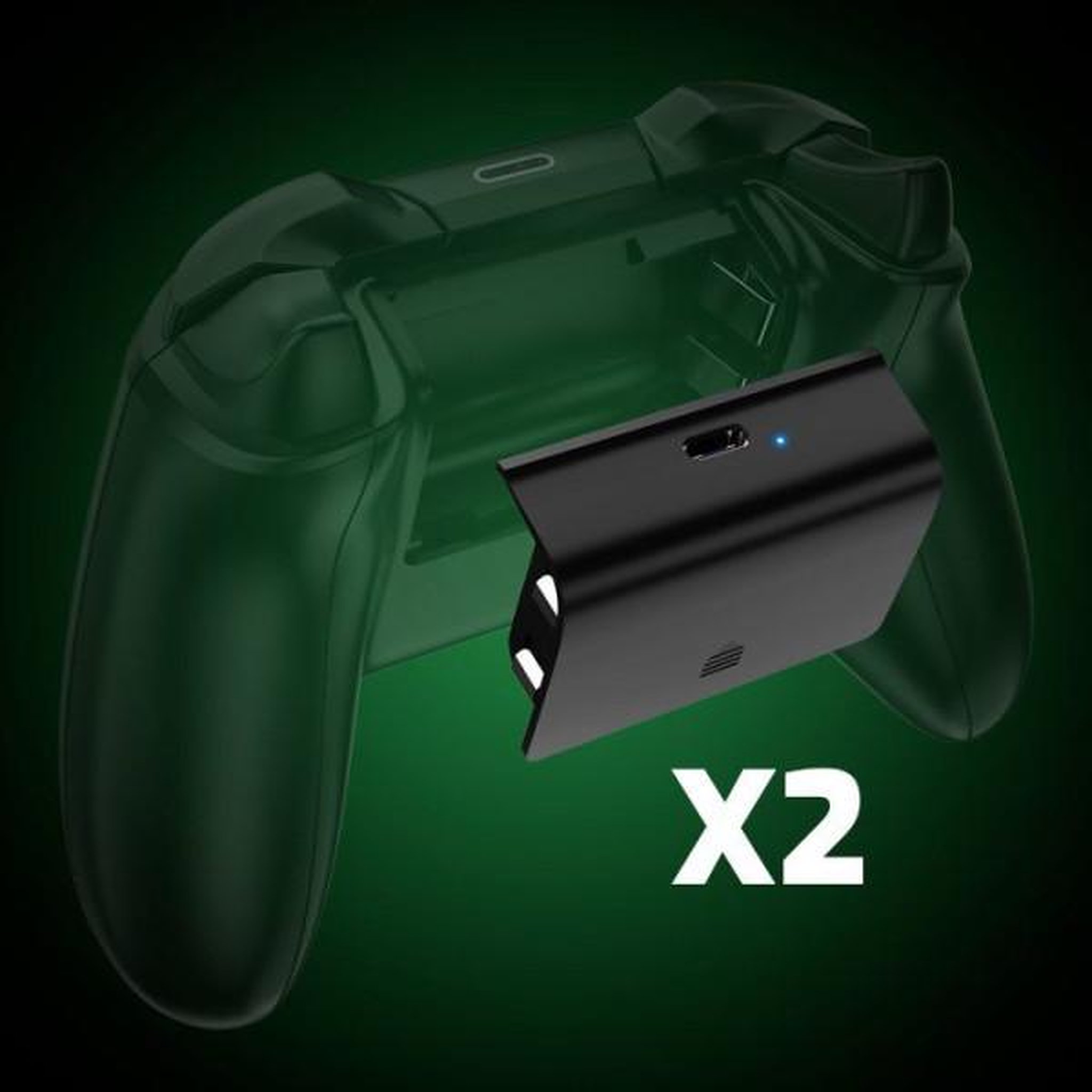 Voir la diapositive 3 : ONLAN Kit Play & Charge pour 2 manettes - ONLAN - Xbox Series - Noir