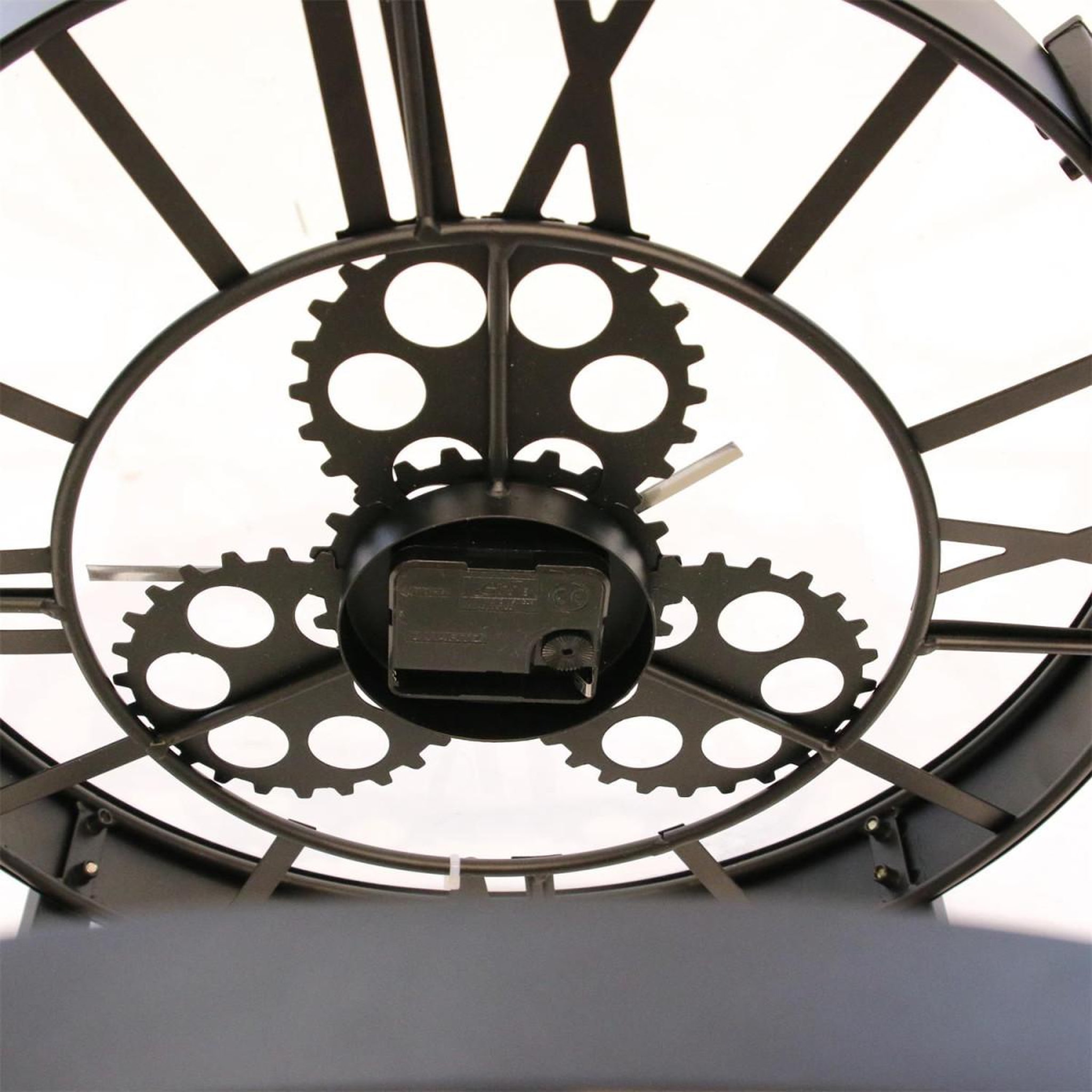 Voir la diapositive 4 : The Home Deco Factory Table d'Appoint Design  Plateau Horloge  40cm Noir