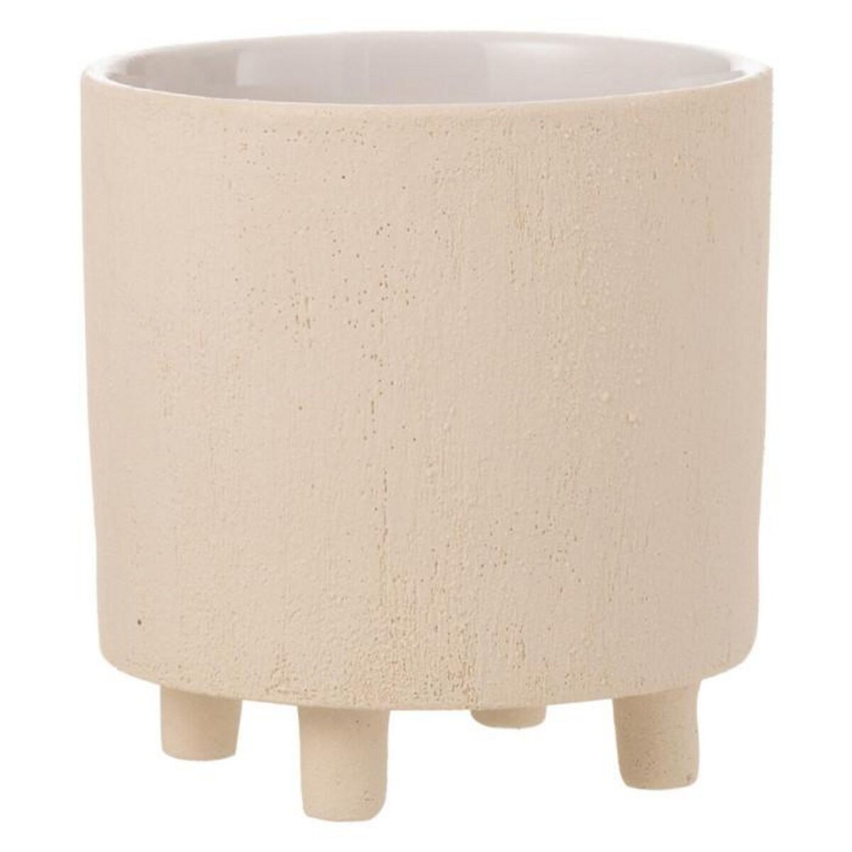 Paris Prix Cache-Pot Déco en Céramique  Sable  20cm Beige