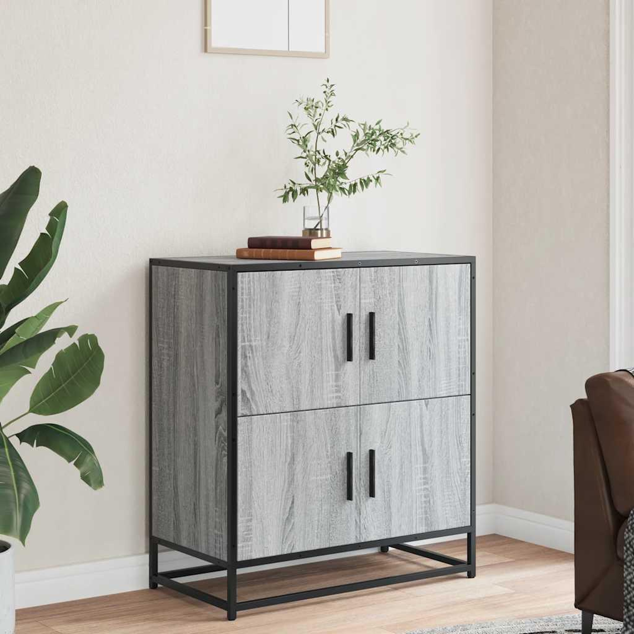 Voir la diapositive 3 : VIDAXL Buffet sonoma gris 68x35x76 cm bois d'ingenierie