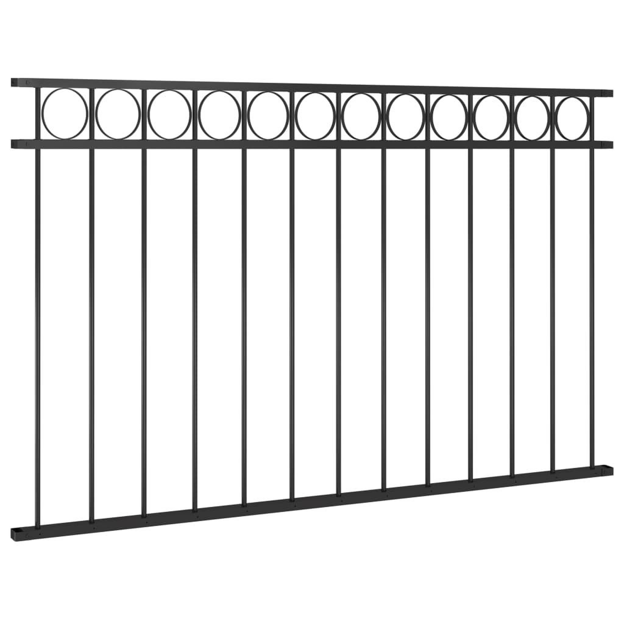Voir la diapositive 2 : VIDAXL Panneau de cloture Acier 1,7x0,8 m Noir