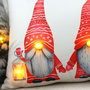 Voir la diapositive 3 : TOILINUX Coussin rectangle lumineux en velours imprimé lutin - 30 x 50 cm