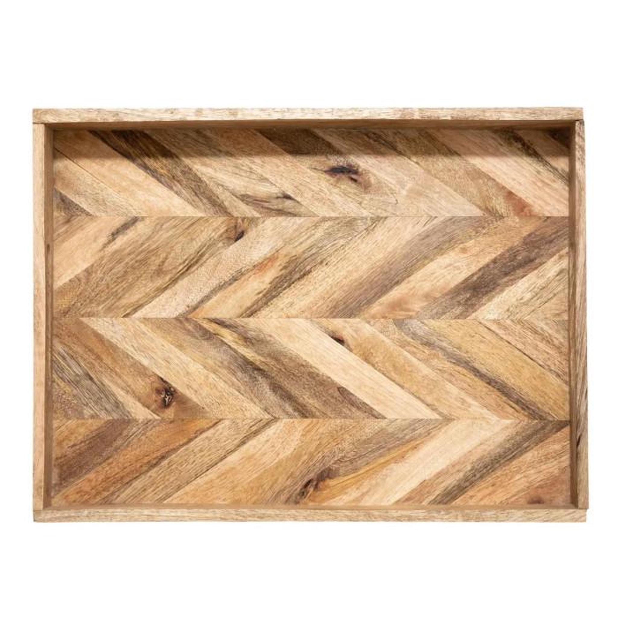 Voir la diapositive 2 : ATMOSPHERA Lot de 2 Plateaux en Bois  Wild  41cm Beige