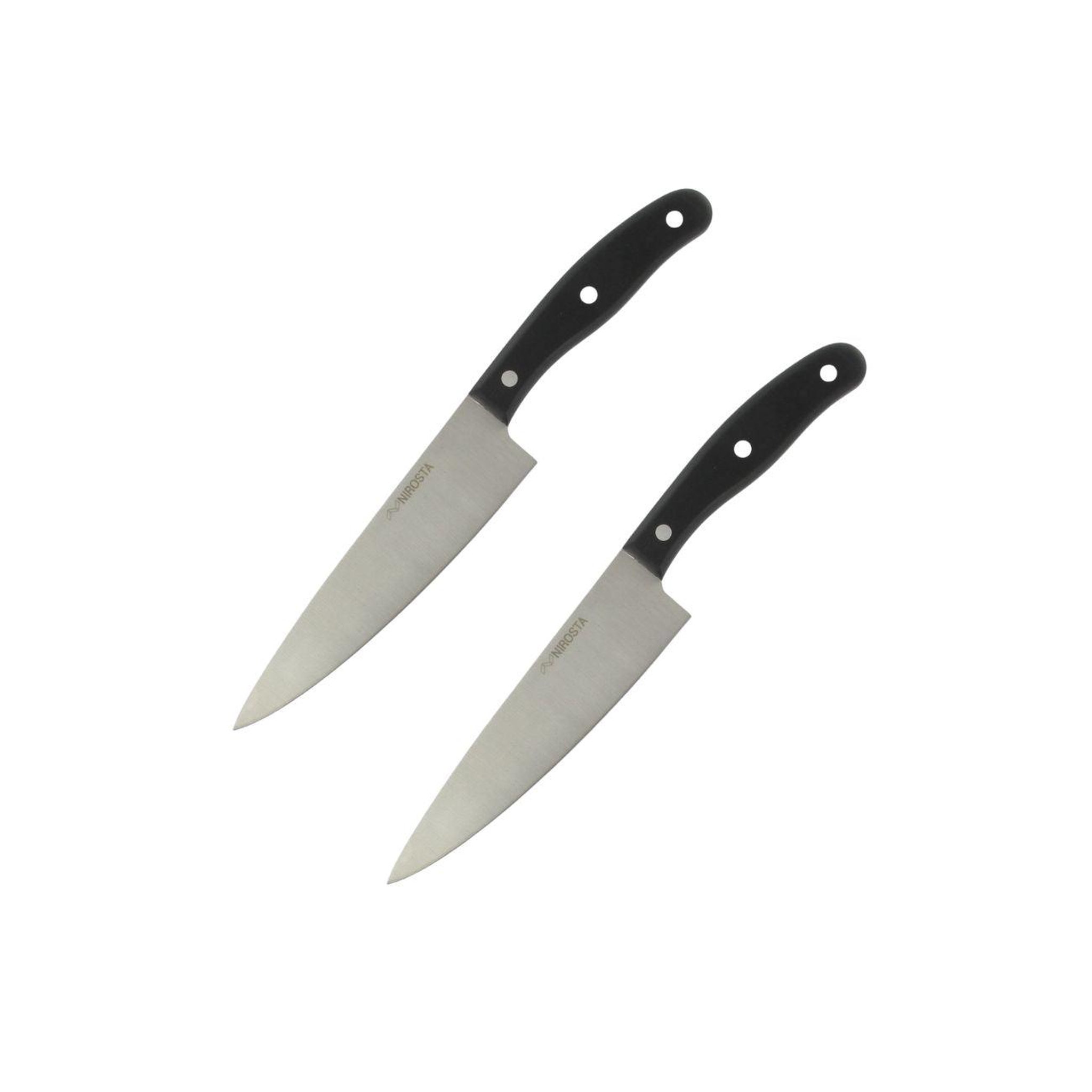 NIROSTA Set de 2 couteaux de cuisine 31 cm en inox nirosta fit