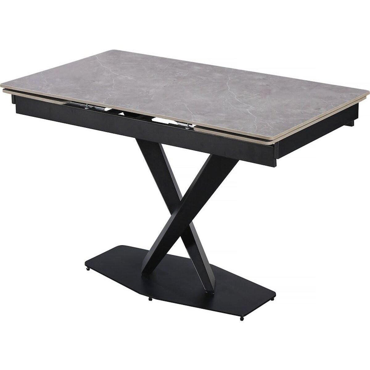 Habitat et Jardin Table à manger extensible en céramique 6 à 10 personnes  Silence  - Gris marbré