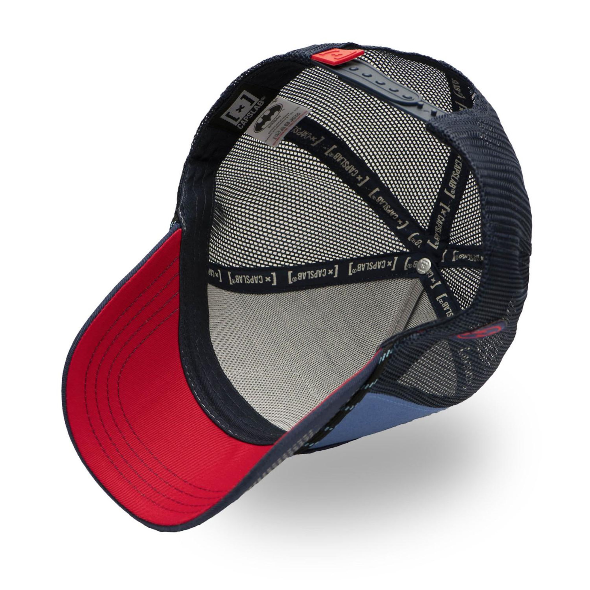 Voir la diapositive 6 : CAPSLAB Casquette trucker avec filet en sergé de coton DC Comics Bruce