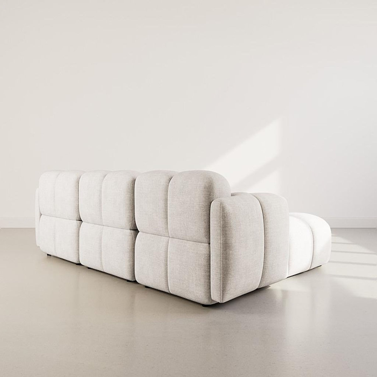 LISA DESIGN Grace - canapé modulable d'angle réversible 4 places en velours texturé