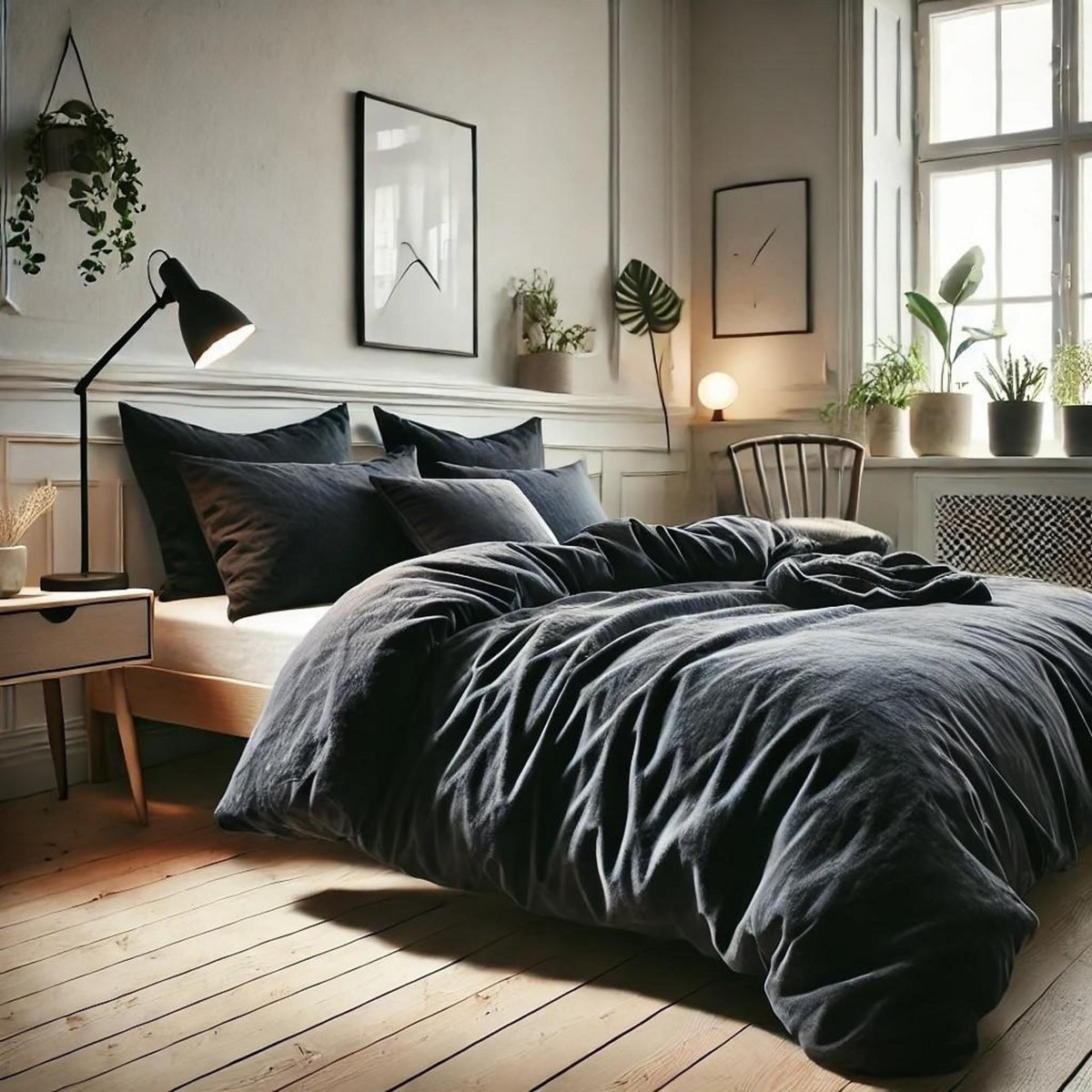 Home collection Paire de taies d'oreiller 100% coton 57fils