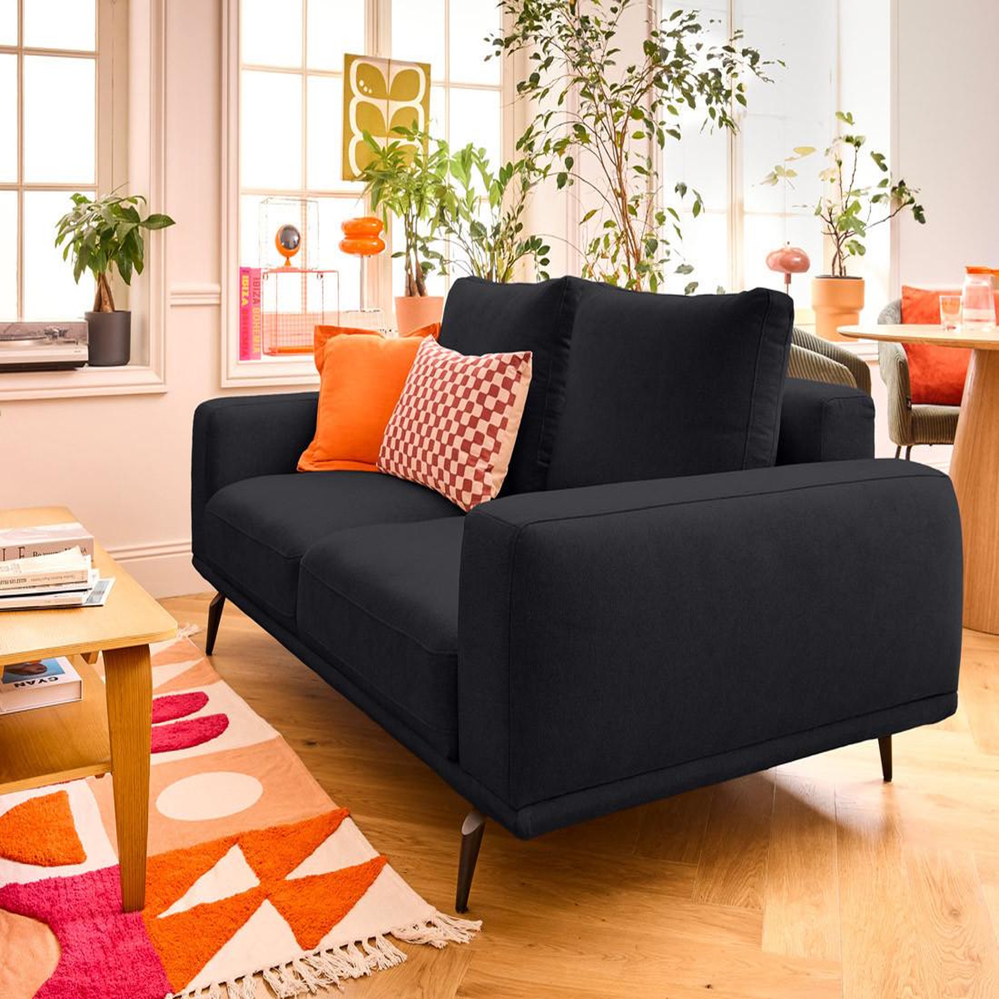 Voir la diapositive 2 : LISA DESIGN Vicence - canapé droit 2 places en tissu