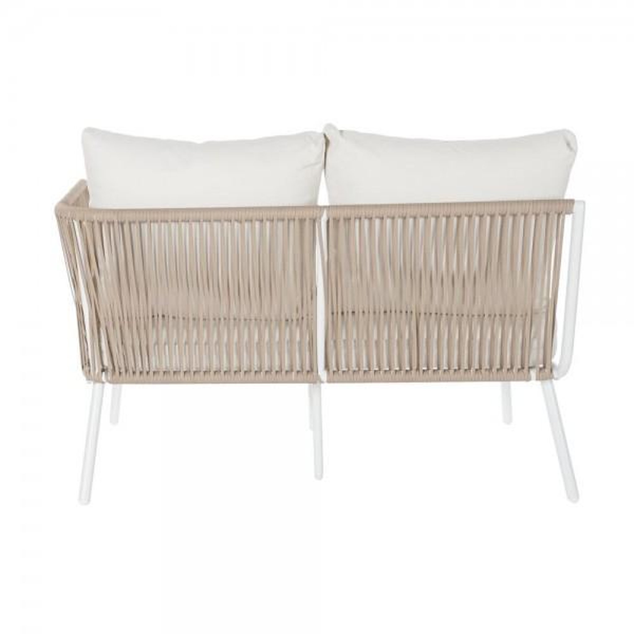 Voir la diapositive 3 : MARKET24 Canapé de jardin DKD Home Decor Beige Polyester Corde Aluminium (196 x 75 x 68,5 cm)
