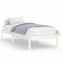 Voir la diapositive 1 : VIDAXL Cadre de lit sans matelas blanc bois massif 90x200 cm