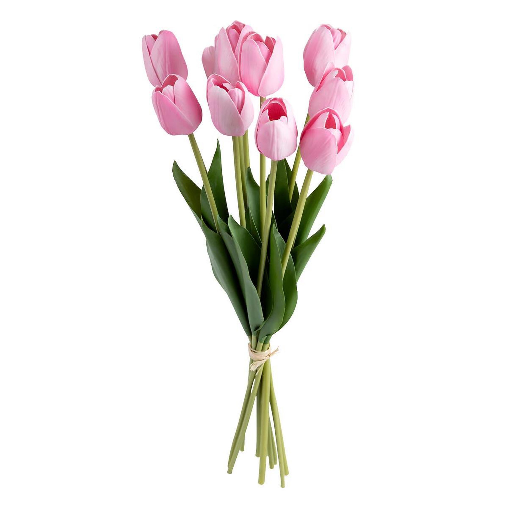 Voir la diapositive 1 : ATMOSPHERA Bouquet de fleurs artificielles  tulipes  48cm rose