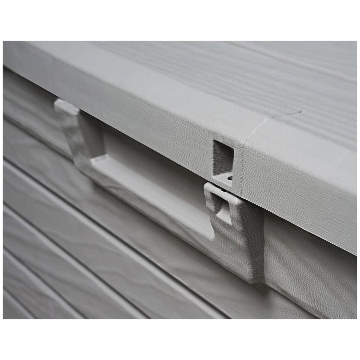 Toomax Coffre de Jardin Résine 550 Litres GRIS Effet bois FLORIDA 147 x 72 x 60 cm Haute résistance UV TOOMAX