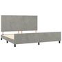 Voir la diapositive 4 : VIDAXL Cadre de lit sans matelas gris clair 200x200 cm velours