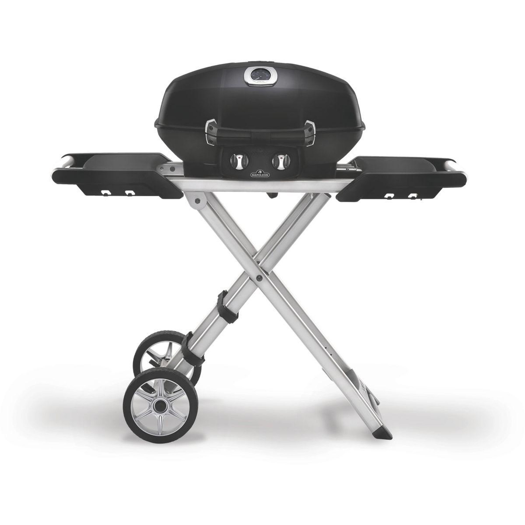 NAPOLEON Barbecue gaz Travel Q Pro noir 2brûleurs sur chariot pliant, 54x37 cm