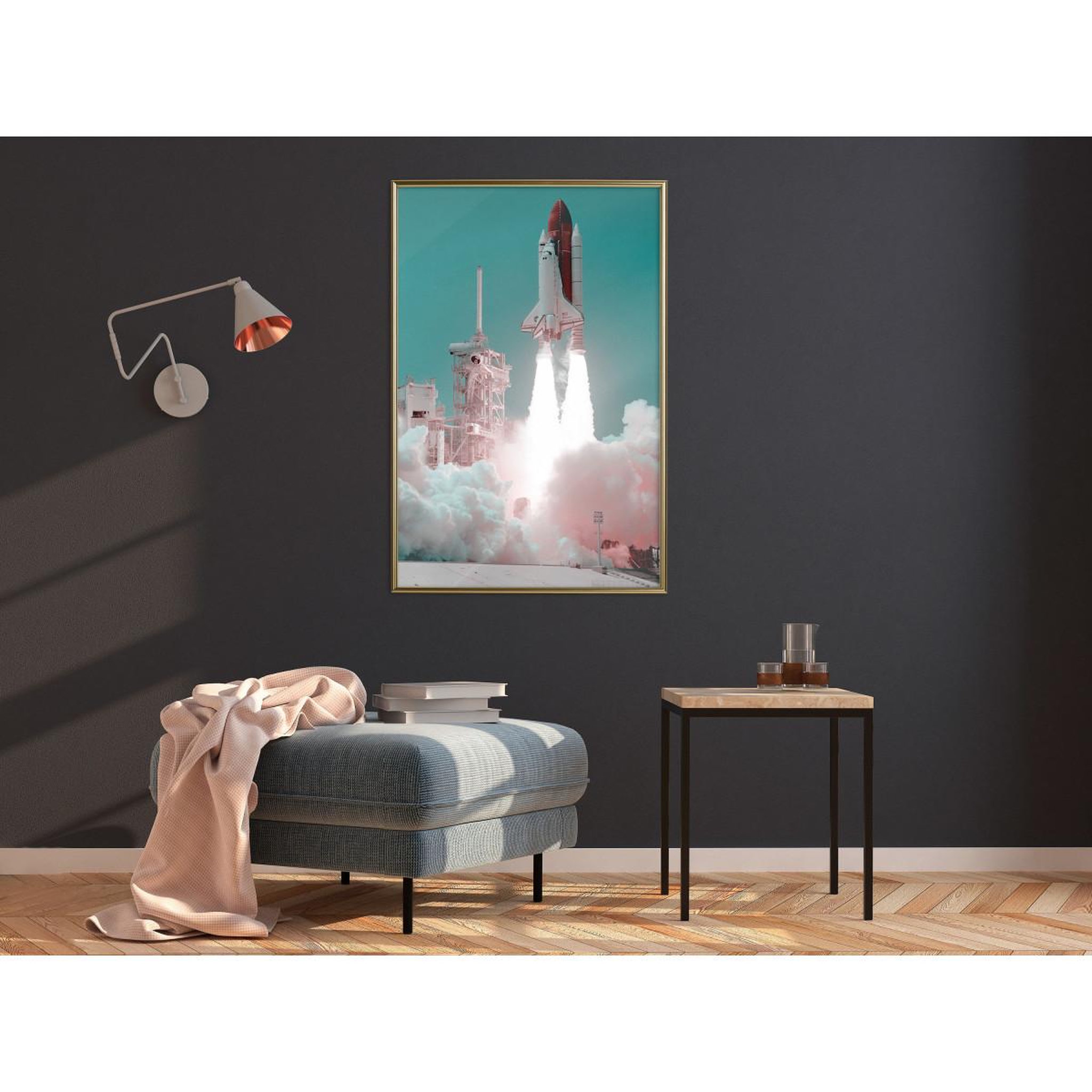 Voir la diapositive 2 : Paris Prix Affiche Murale Encadrée  Leaving the Earth