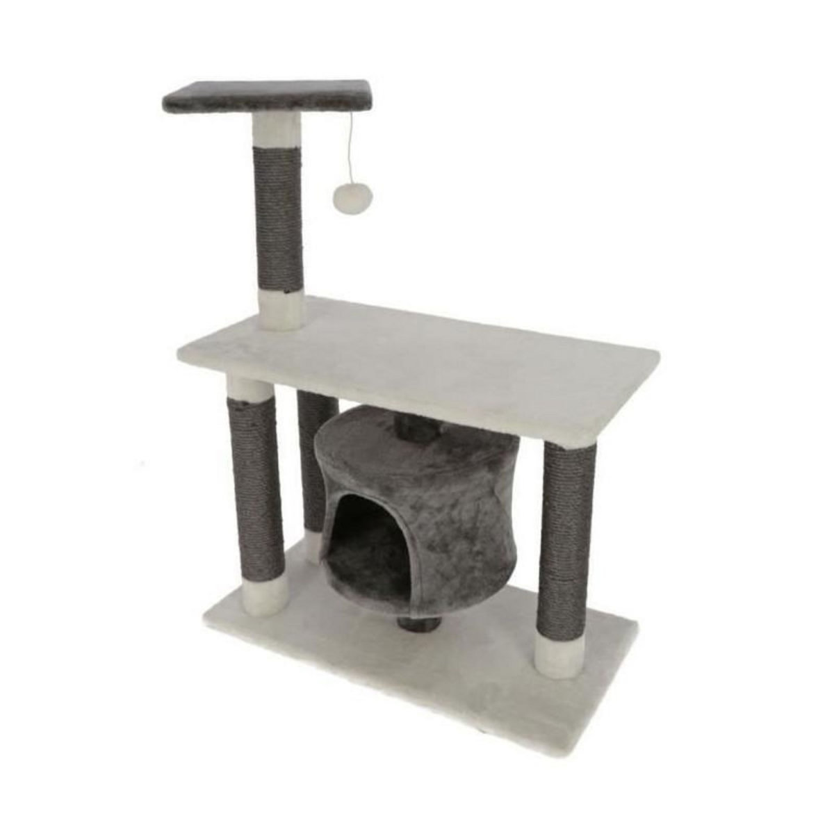 KERBL Arbre a chat Jade Darklight, 96 cm, blanc/gris