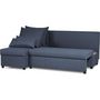 Voir la diapositive 3 : MARKET24 Canapé d'angle réversible – Tissu Bleu – L 192 x P 143 x H 79 cm – JOSS - Fabriqué en Ukraine