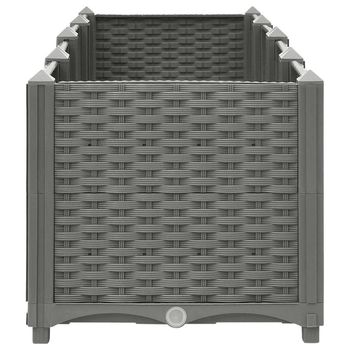 VIDAXL Lit sureleve gris clair 160x40x38 cm Polypropylene