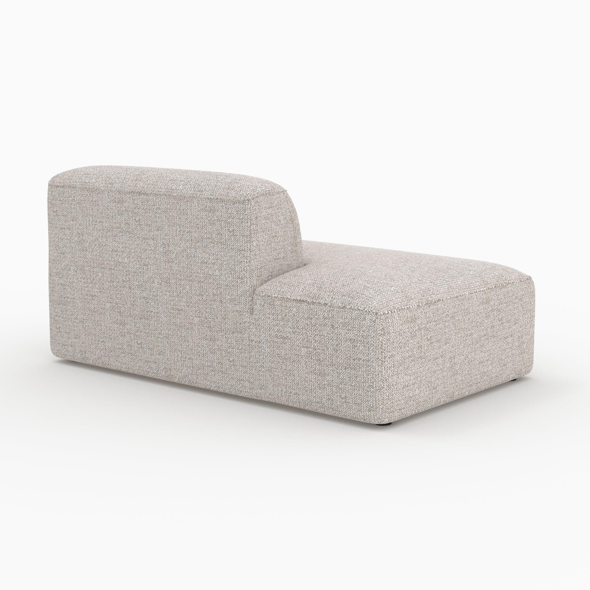 Voir la diapositive 6 : MAISON PAVANE Canapé d'angle droit modulable en tissu beige 4 places-hestia