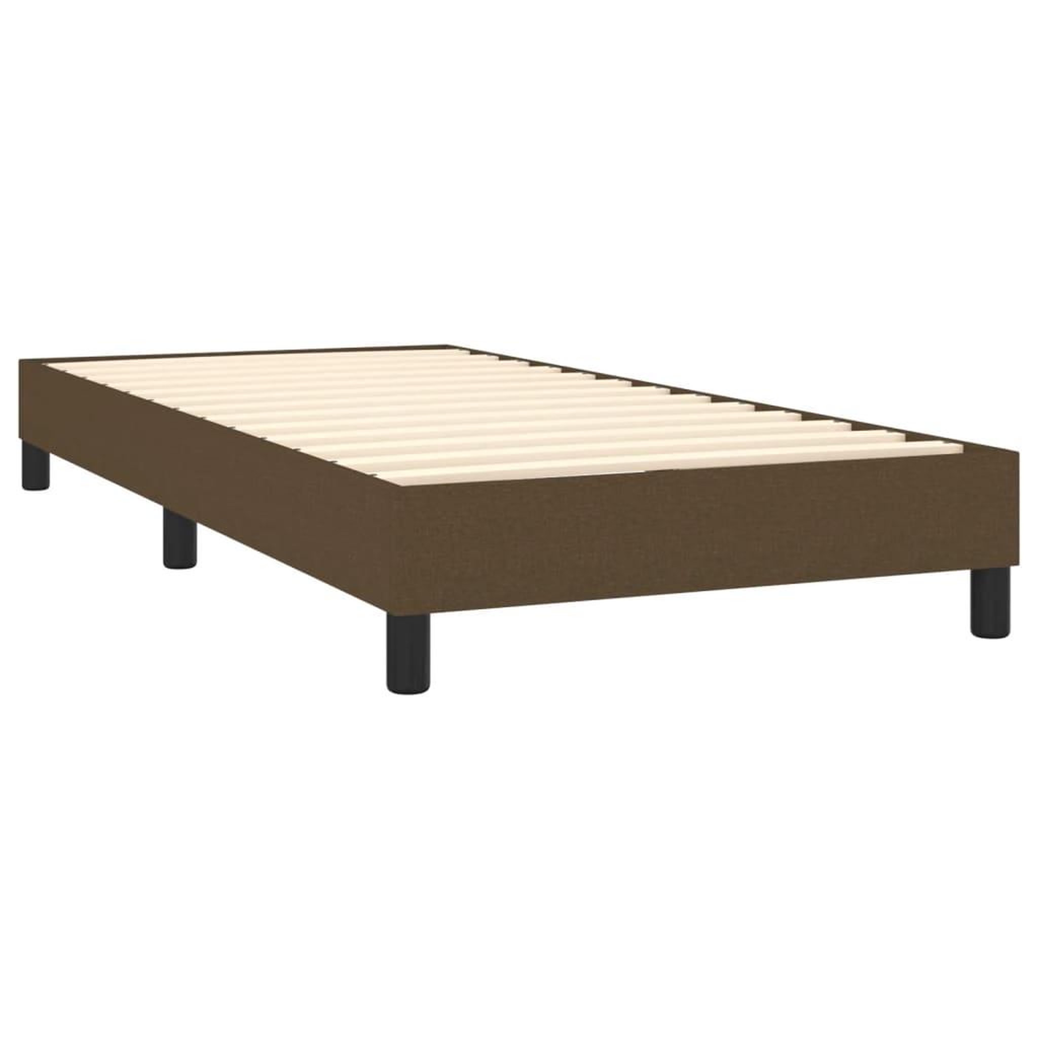 Voir la diapositive 4 : VIDAXL Sommier a lattes de lit avec matelas Marron fonce 80x200 cm