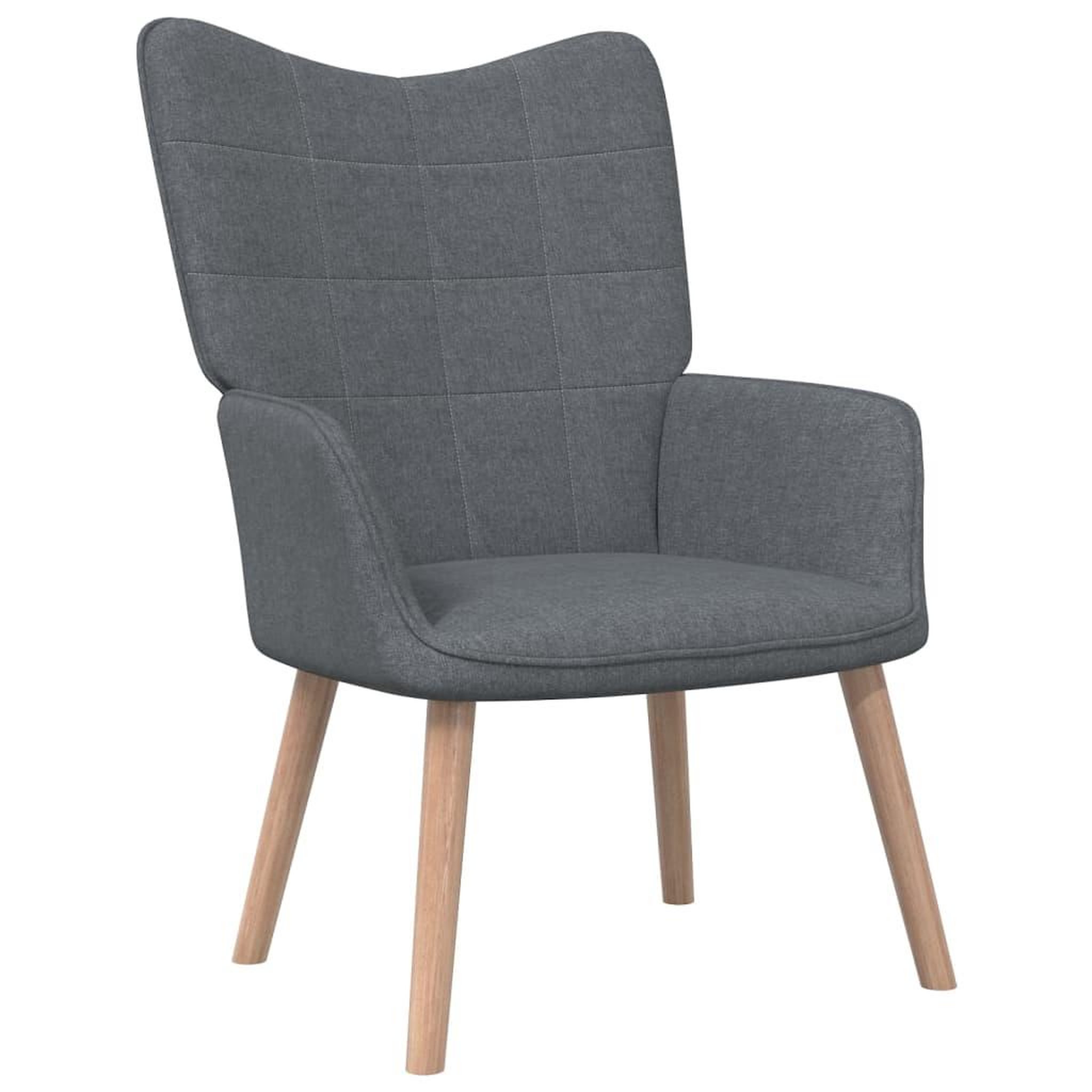 Voir la diapositive 2 : VIDAXL Chaise de relaxation Gris fonce Tissu