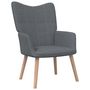 Voir la diapositive 2 : VIDAXL Chaise de relaxation Gris fonce Tissu