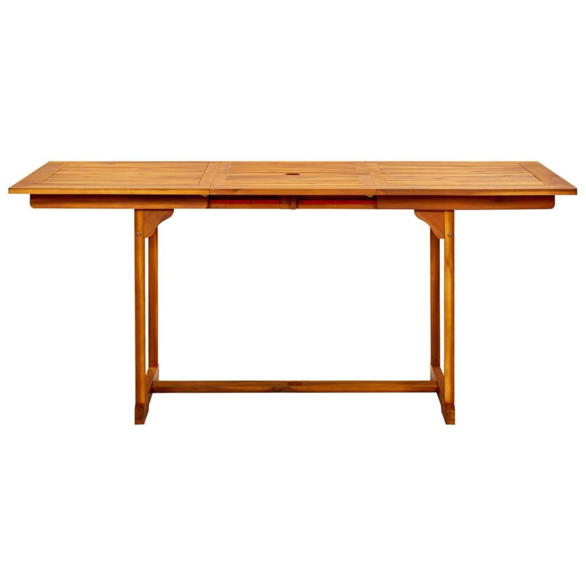 Voir la diapositive 5 : VIDAXL Table a dîner de jardin (120-170)x80x75 cm Bois d'acacia massif