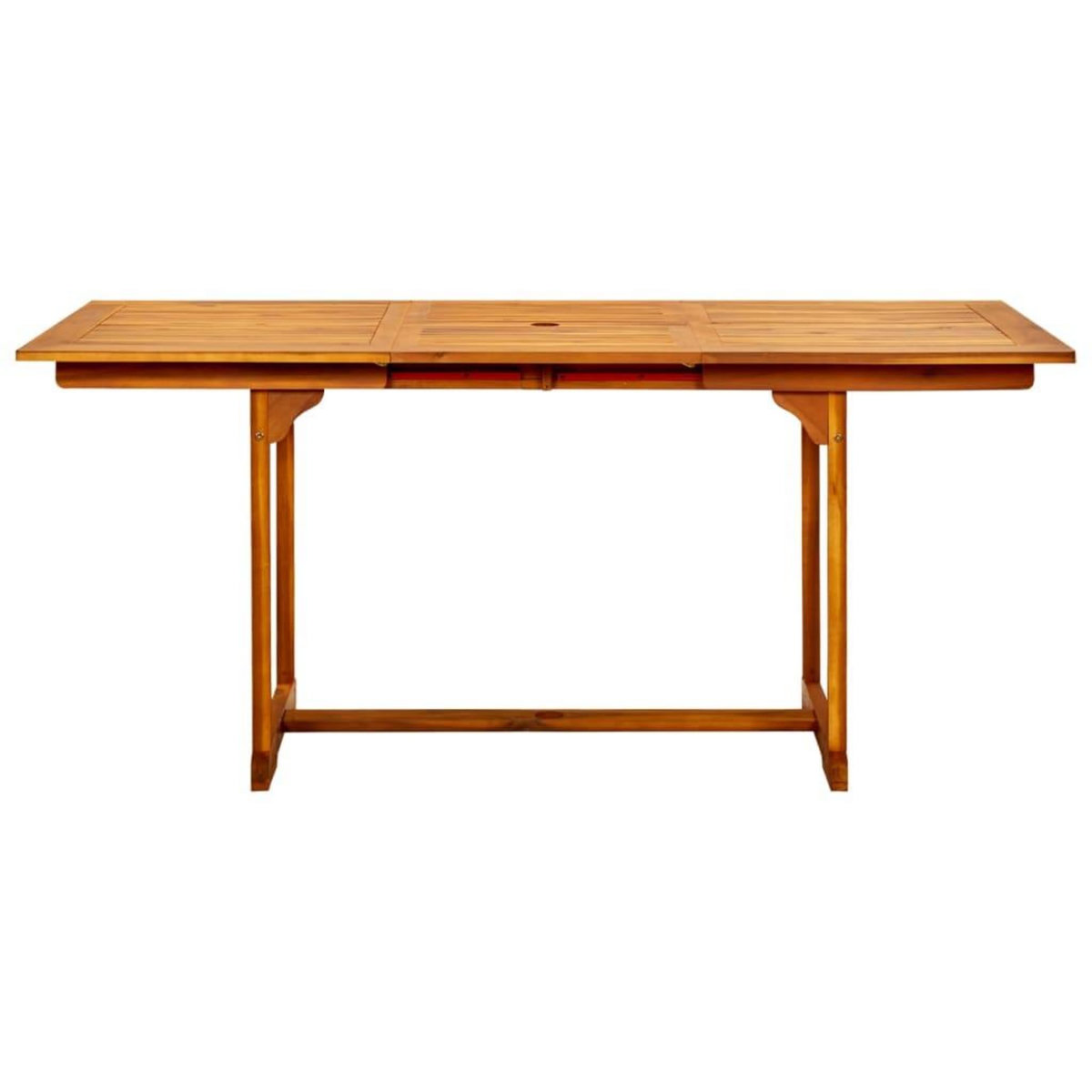 VIDAXL Table a dîner de jardin (120-170)x80x75 cm Bois d'acacia massif