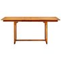 Voir la diapositive 5 : VIDAXL Table a dîner de jardin (120-170)x80x75 cm Bois d'acacia massif