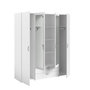 Voir la diapositive 2 : Armoire 4 portes 2 tiroirs 1 miroir L160cm DAISY