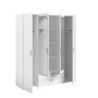 Voir la diapositive 2 : Armoire 4 portes 2 tiroirs 1 miroir L160cm DAISY