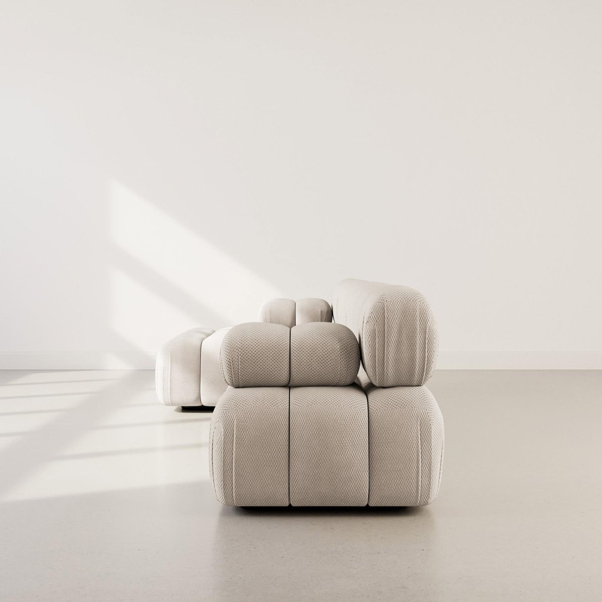 LISA DESIGN Ruby - canapé modulable d'angle gauche 4 places en velours texturé