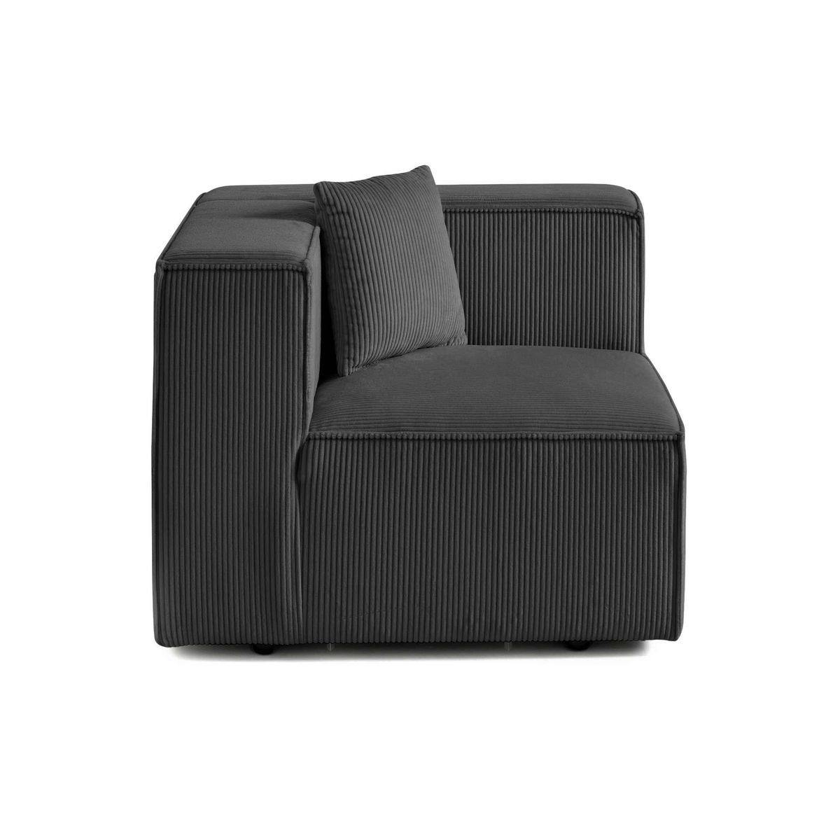 LISA DESIGN Arty - module d'assise droit - en velours côtelé