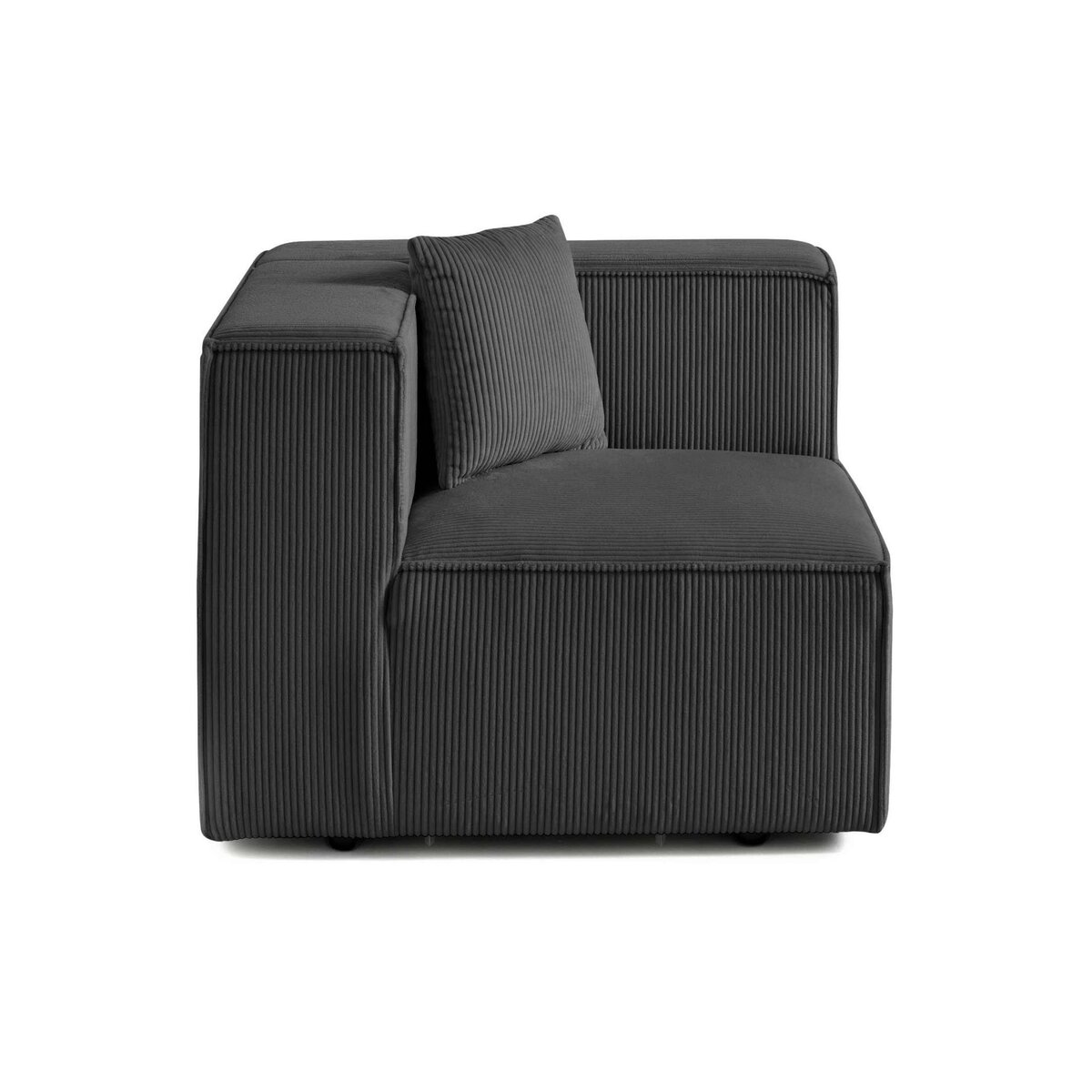 LISA DESIGN Arty - module d'assise droit - en velours côtelé