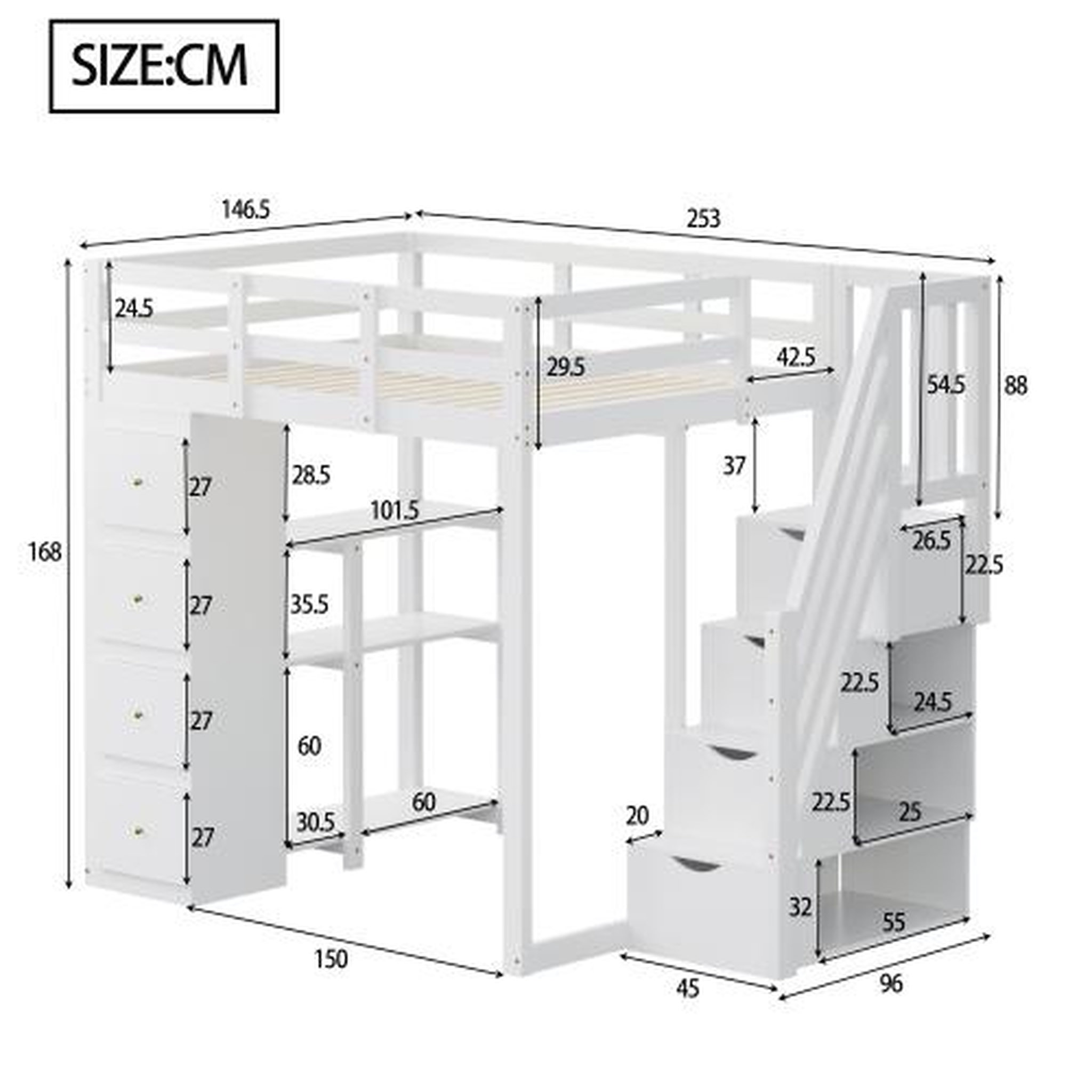 Voir la diapositive 3 : MERAX Lit mezzanine enfant