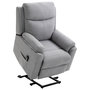 Voir la diapositive 1 : HOMCOM Fauteuil de relaxation électrique - fauteuil releveur inclinable avec repose-pied ajustable et télécommande - tissu polyester aspect lin gris clair chiné