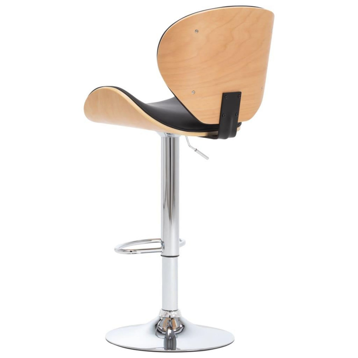 VIDAXL Tabouret de bar Noir Similicuir