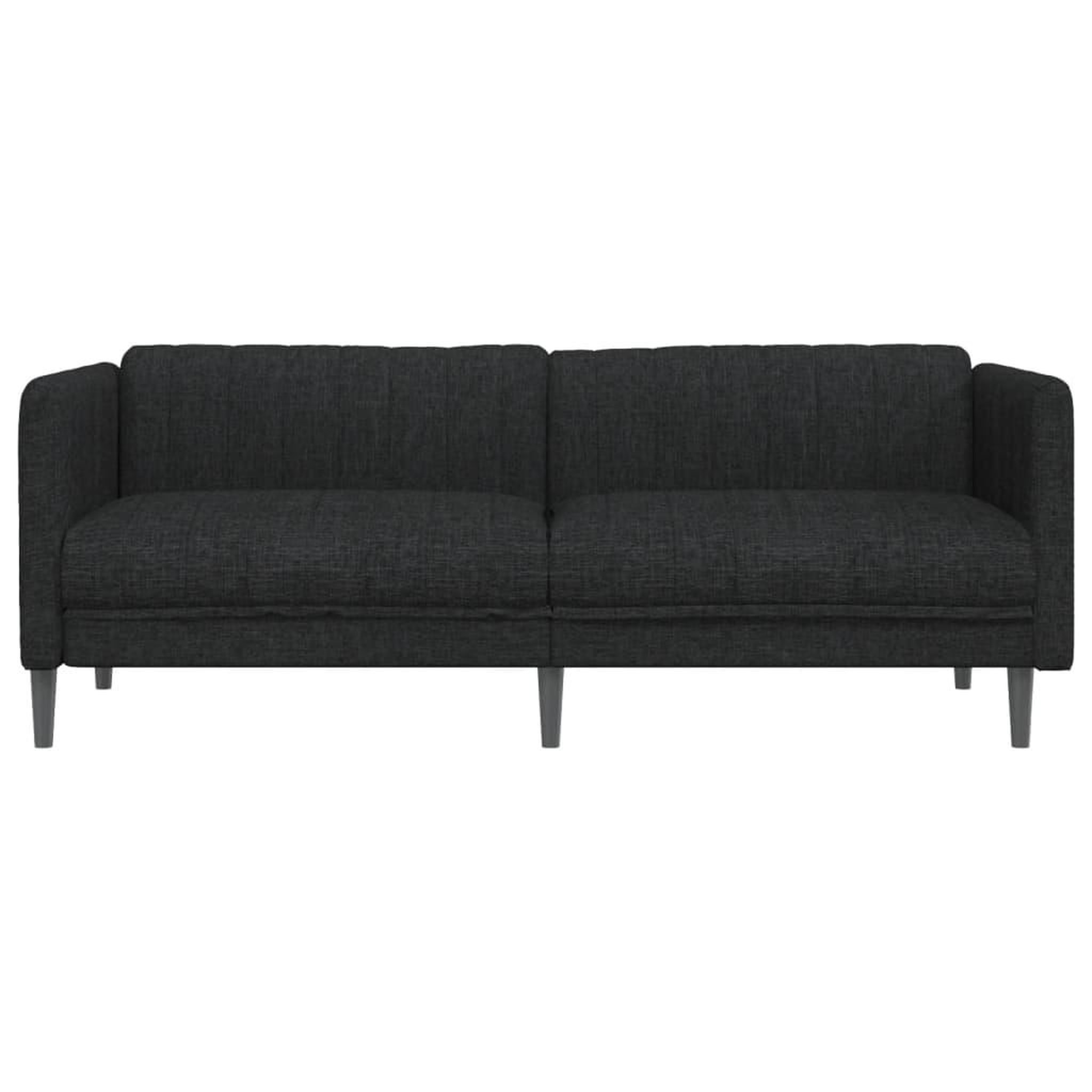 Voir la diapositive 4 : VIDAXL Canape a 3 places noir tissu