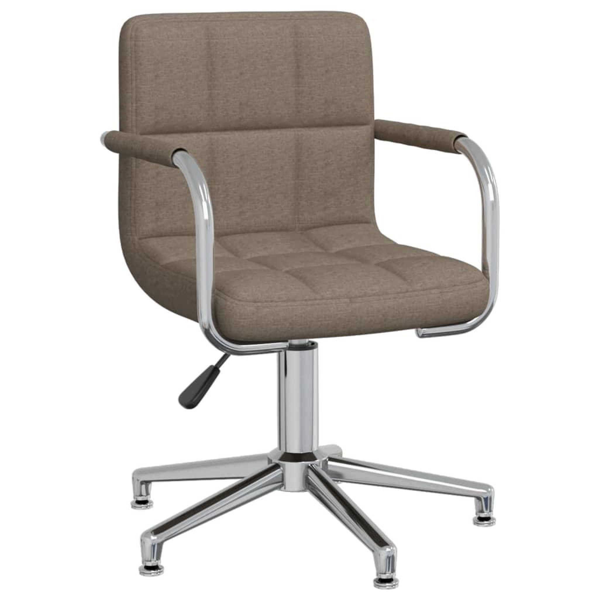 Voir la diapositive 2 : VIDAXL Chaise pivotante de bureau Taupe Tissu