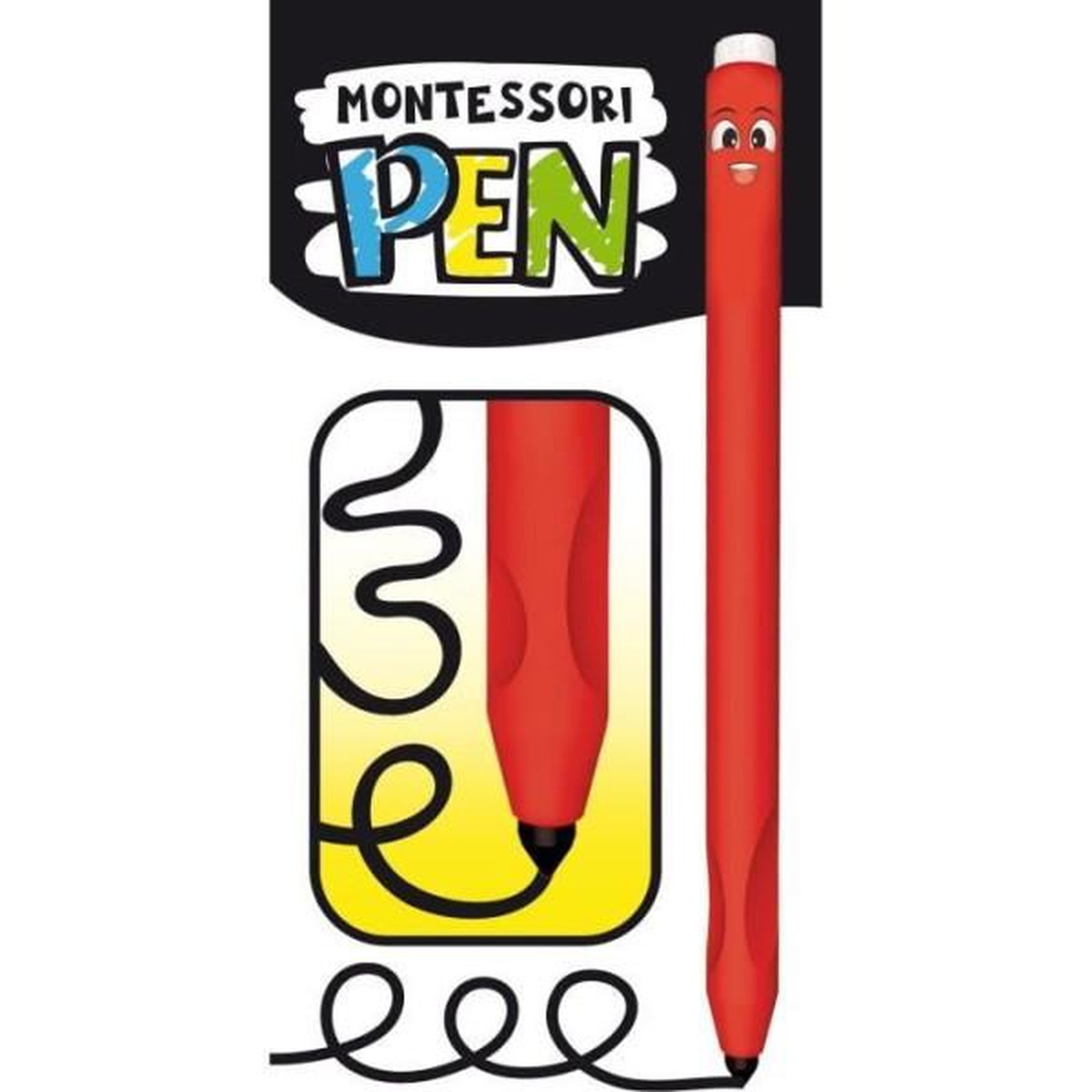 Voir la diapositive 2 : LISCIANI GIOCHI Kit de dessin - LISCIANI - Montessori Pen - École de dessin - Stylo ergonomique - Tableaux effaçables - Activités créatives