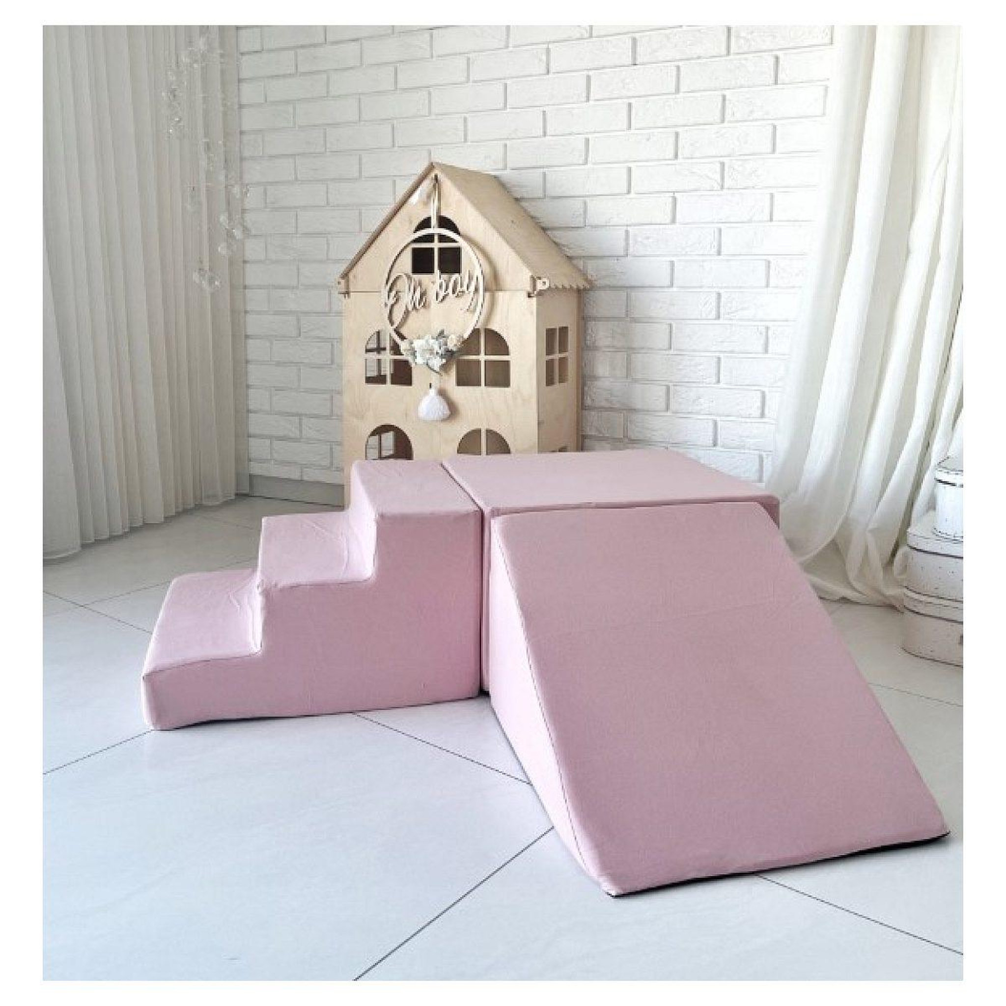 Voir la diapositive 2 : MONIO FOR KIDS Jeu en mousse - 3 éléments rose poudré