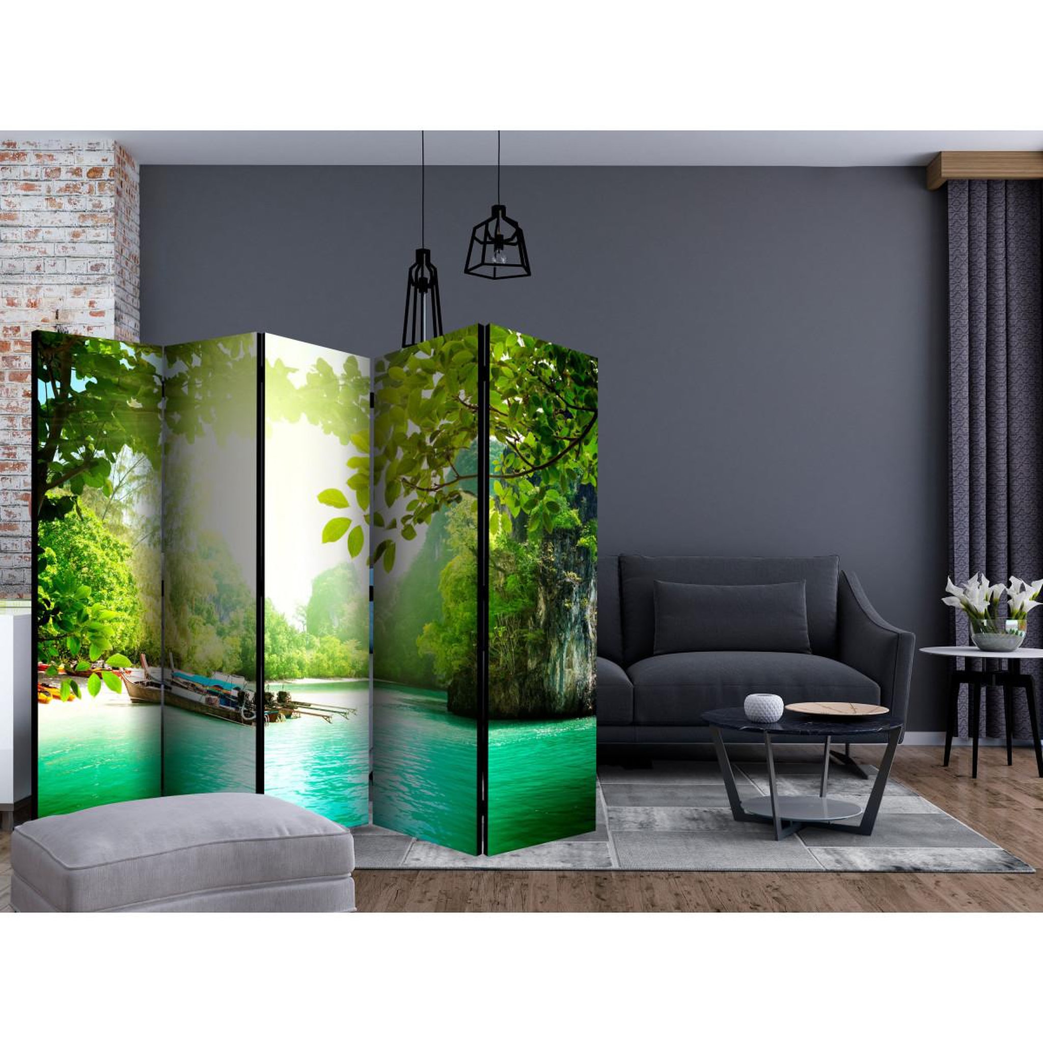 Voir la diapositive 2 : Paris Prix Paravent 5 volets  heavenly landing  172x225cm