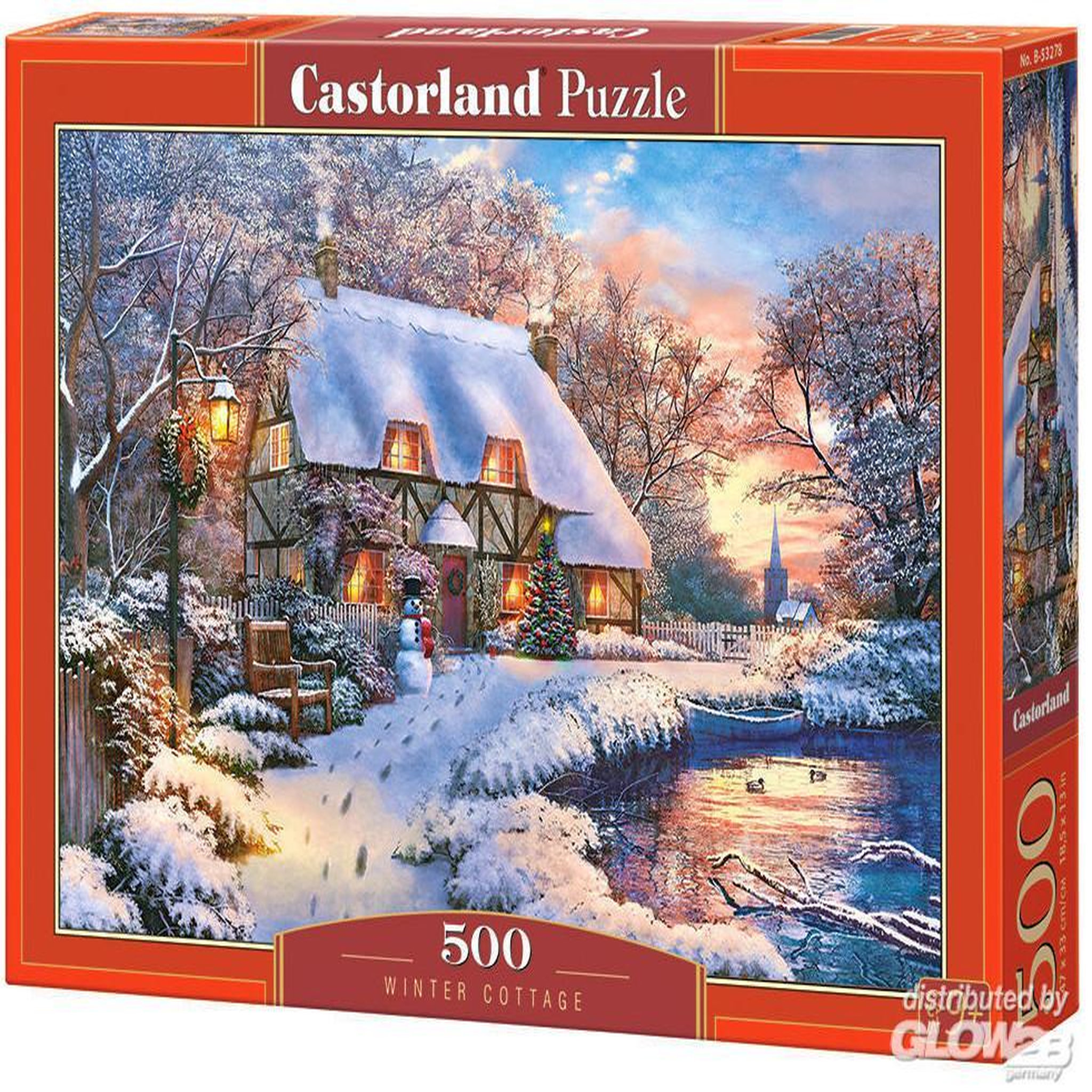 Voir la diapositive 3 : Castorland Puzzle 500 pièces : Cottage en hiver