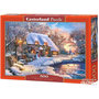 Voir la diapositive 3 : Castorland Puzzle 500 pièces : Cottage en hiver