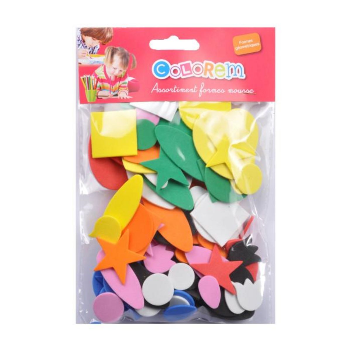 Paris Prix Lot de 100 Formes Mousse  Adhésifs  Multicolore